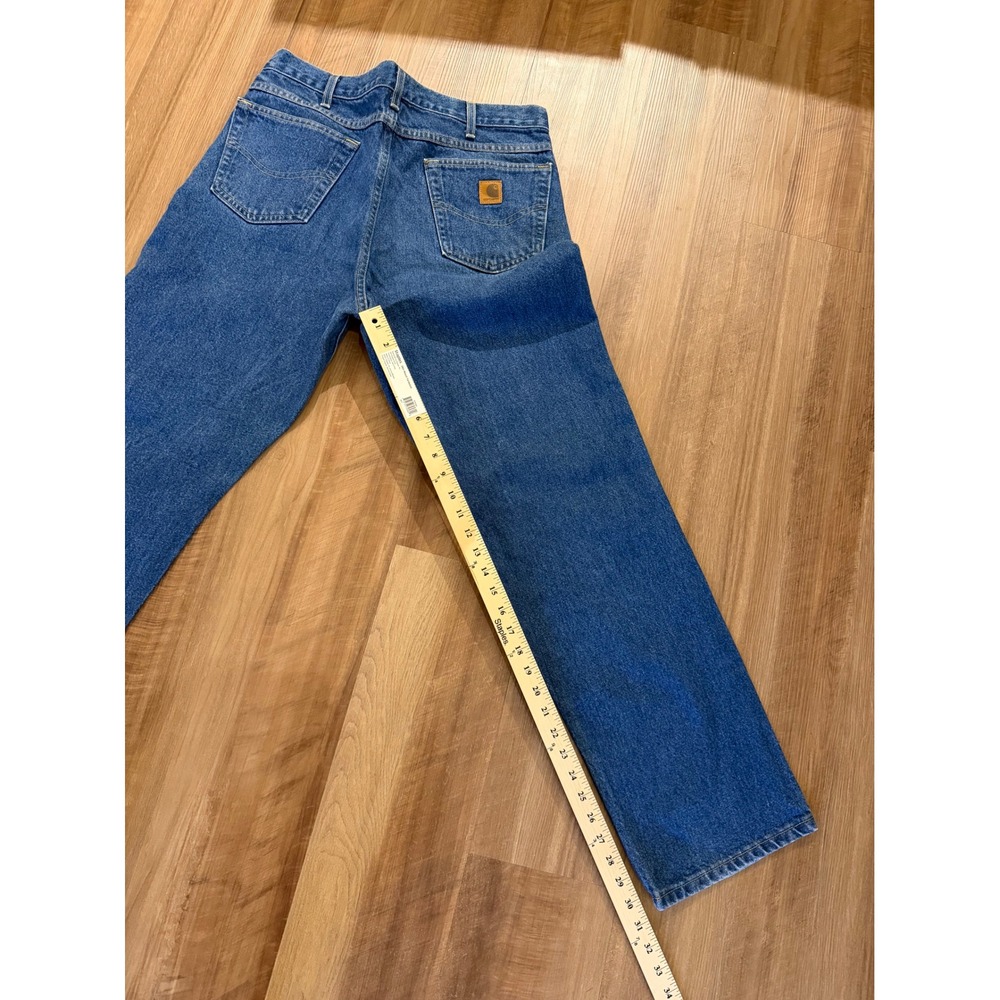 Carhartt Relaxed Fit Jeans Mens 36x32 Blue UB170 08T Denim Workwear Pants - Picture 9 of 9